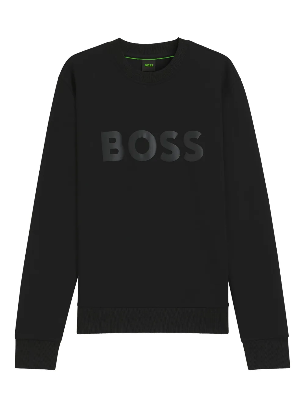Hugo Boss Logo-print Crew-neck Sweatshirt In Black
