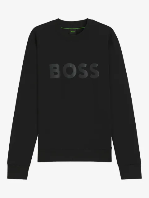 BOSS tonal-logo sweatshirt in stretch cotton
