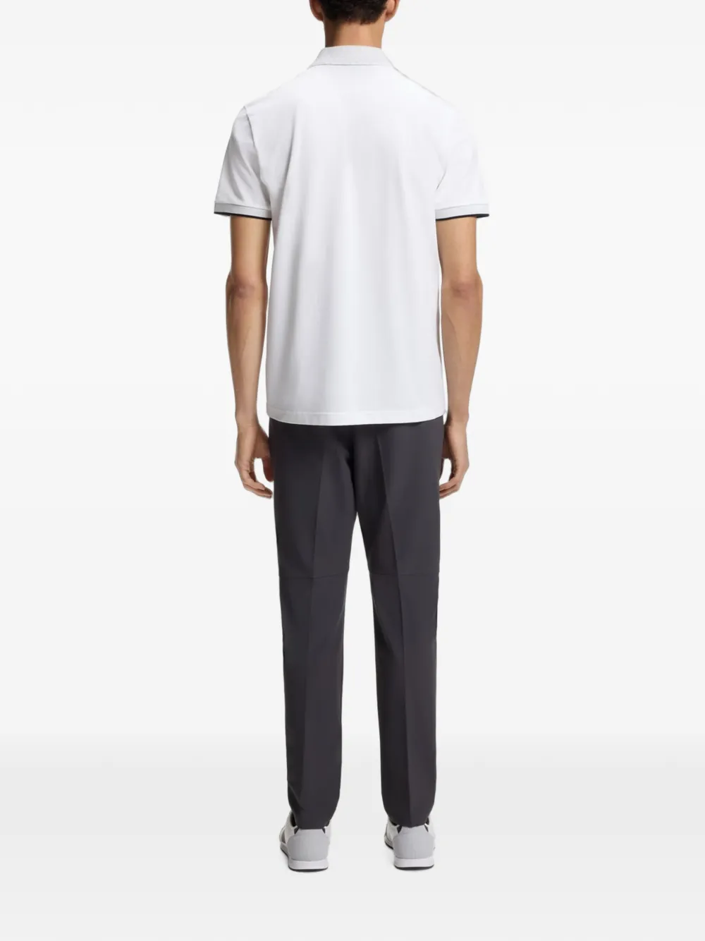 BOSS Paddy stretch-katoenen piqué poloshirt Wit
