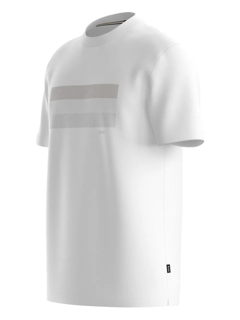 BOSS Gestreept T-shirt Wit