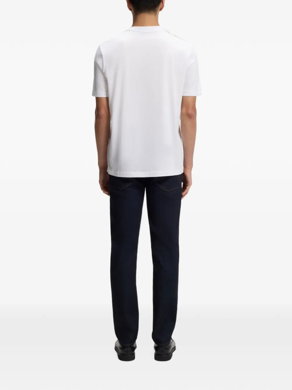BOSS Gestreept T-shirt Wit