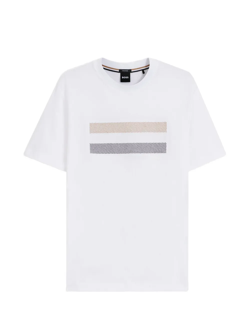 BOSS Gestreept T-shirt Wit