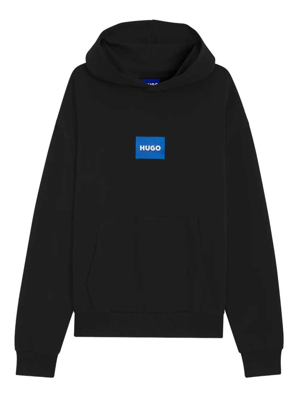 HUGO Hoodie mit Logo-Patch - Schwarz