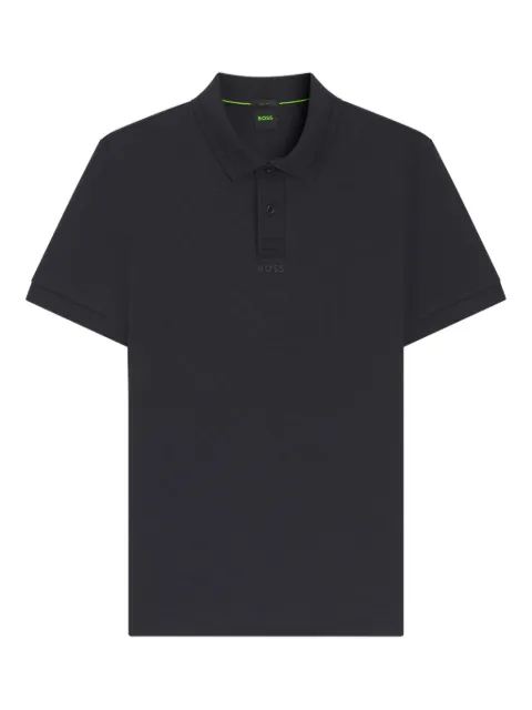 BOSS Camisa polo slim de algodão piquet com logo