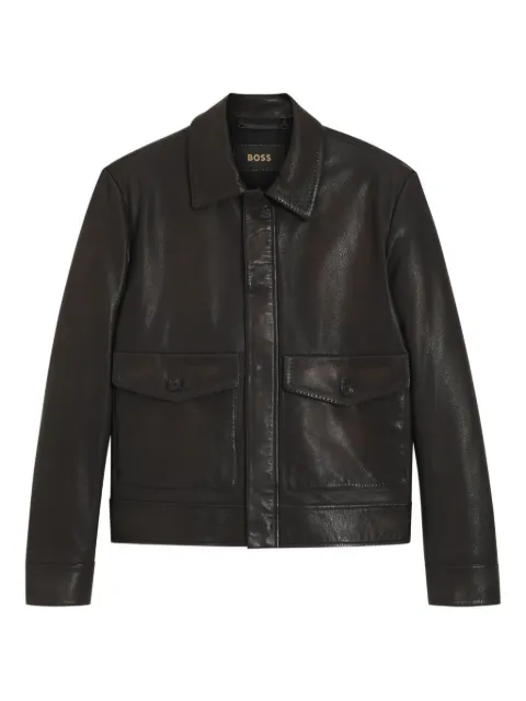 BOSS Jaqueta Mabor de couro