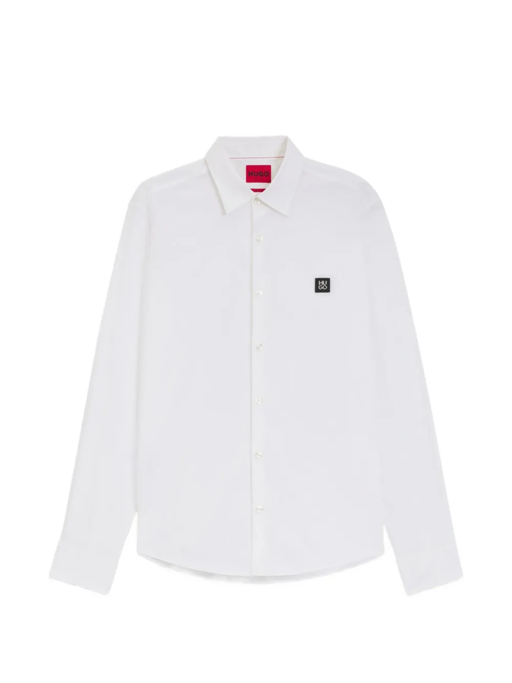 HUGO Overhemd met logopatch Wit
