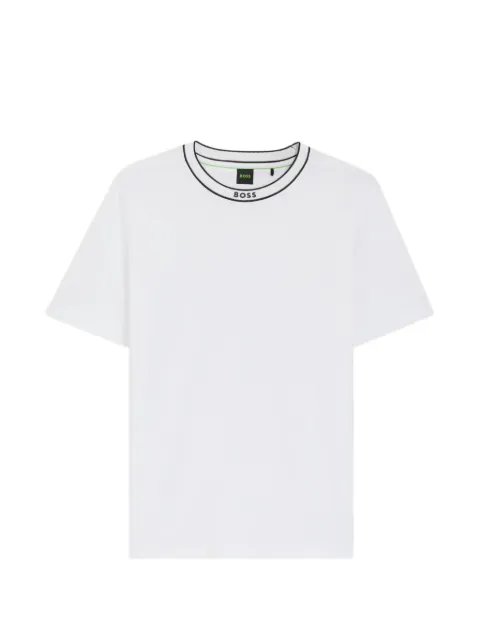 BOSS t-shirt à col rayé