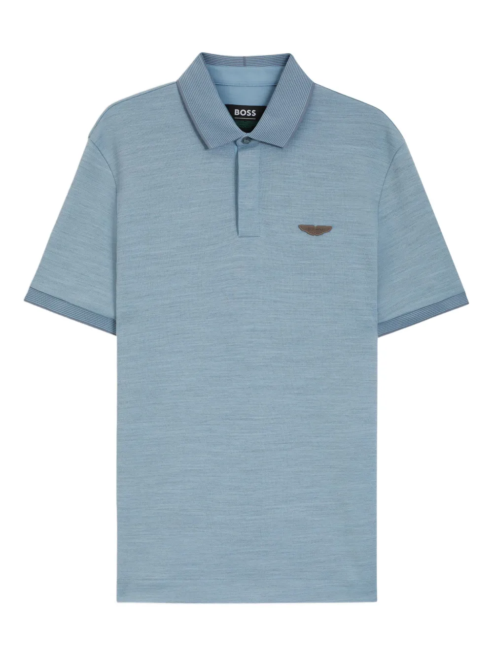 BOSS Polo con dettagli a righe - Blu