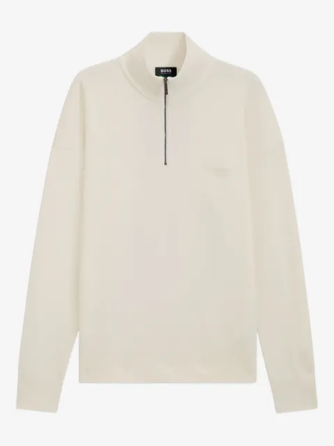 BOSS zip-neck sweater