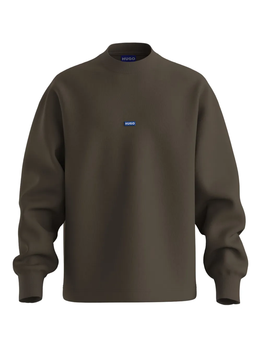 Hugo Boss Logo-patch Sweatshirt In Brown