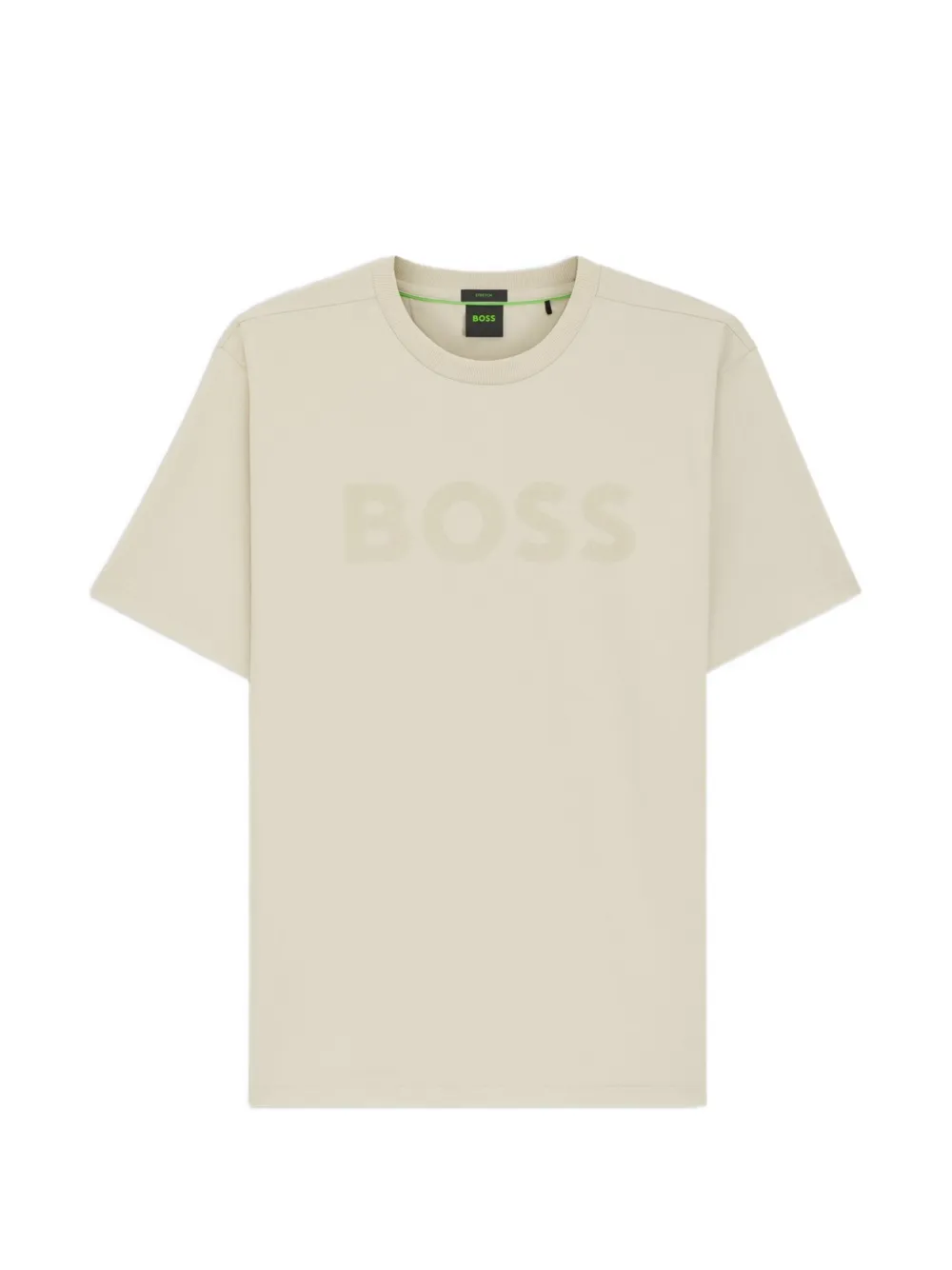 BOSS T-Shirt mit Logo-Prägung - Nude