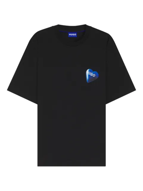 HUGO Camiseta com estampa gráfica de coração