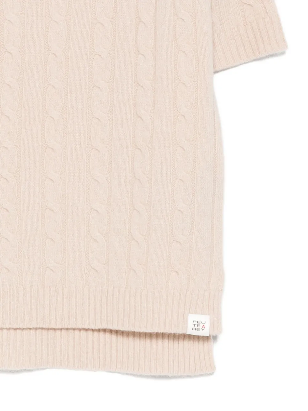Peuterey Daumas Cable-knit Short-sleeve T-shirt In Brown