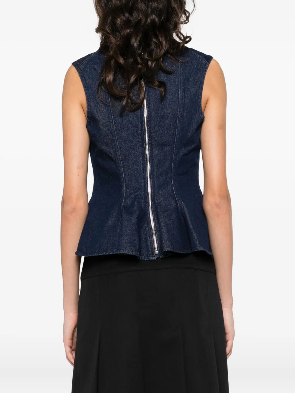 Marques'Almeida Top met vierkante hals Blauw