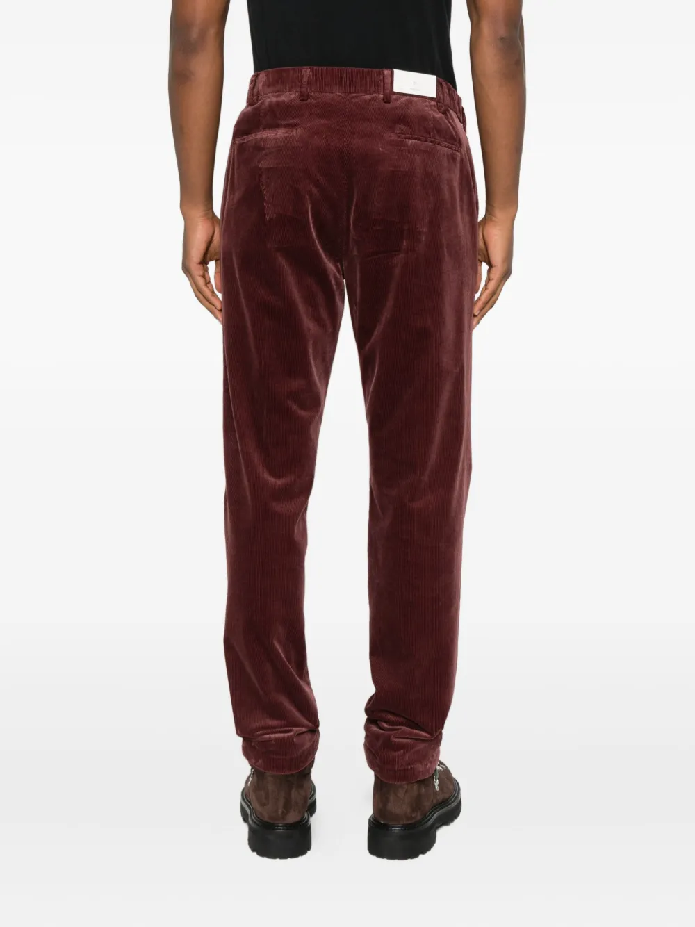 michael coal ribfluwelen broek met ritssluiting Rood