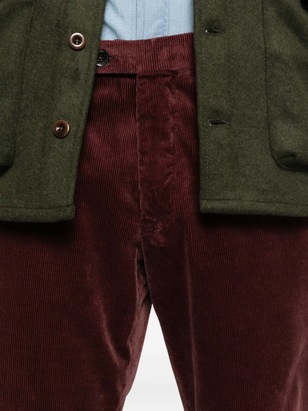 michael coal ribfluwelen broek met ritssluiting Rood