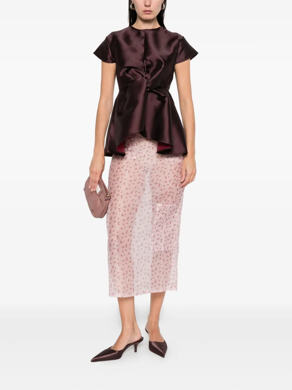 Marques'Almeida Top met ronde hals - Rood