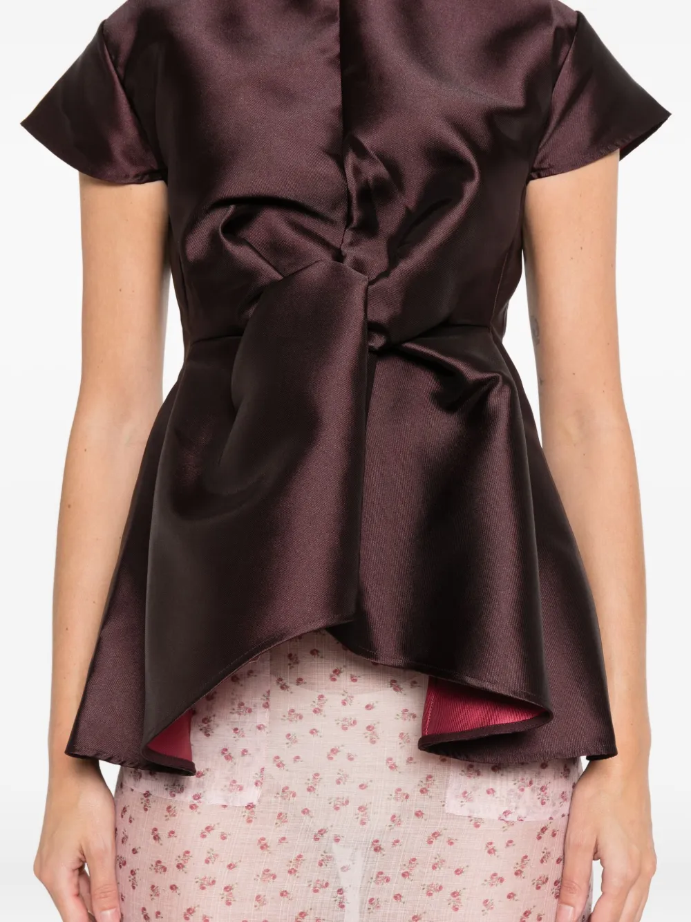 Marques' Almeida Crew-neck Top In Red