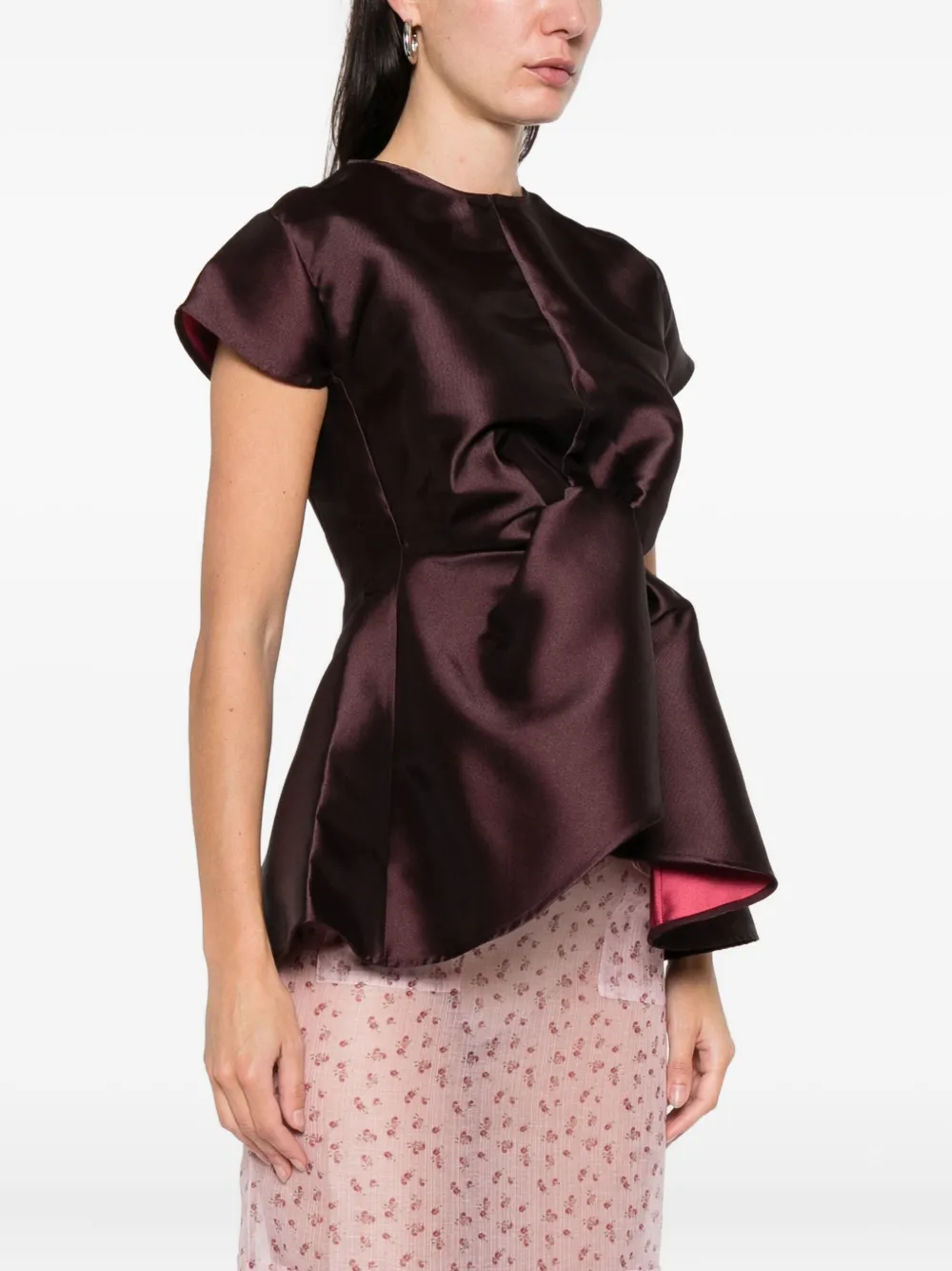 Marques' Almeida Crew-neck Top In Red