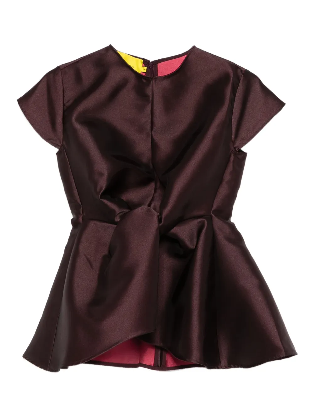 Marques'Almeida top con cuello redondo | rojo | Image 1