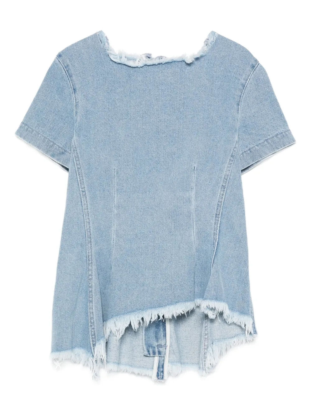 Marques'Almeida frayed-hem top | Blue | Image 1