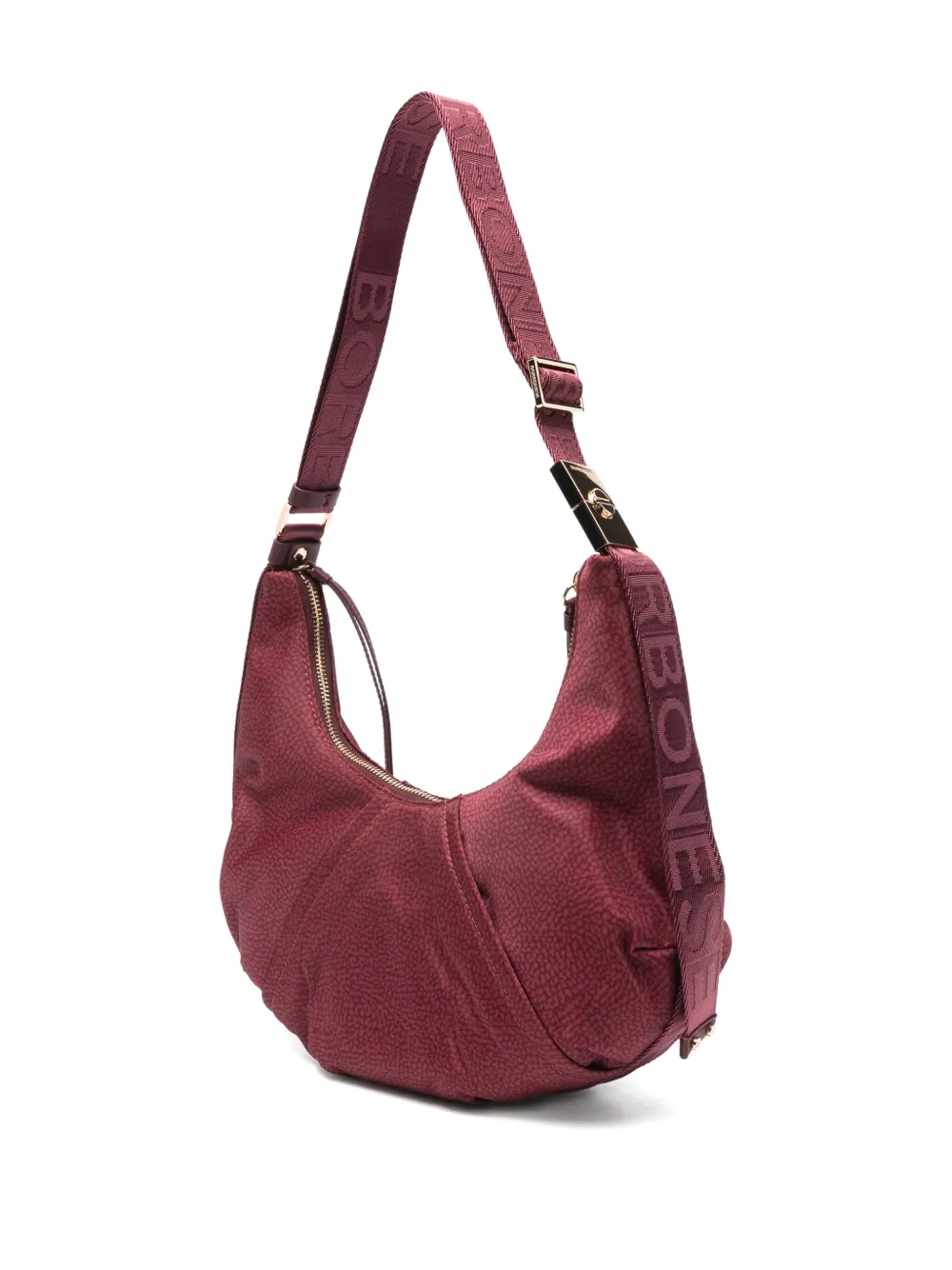Borbonese Pleat-detail Shoulder Bag In Red