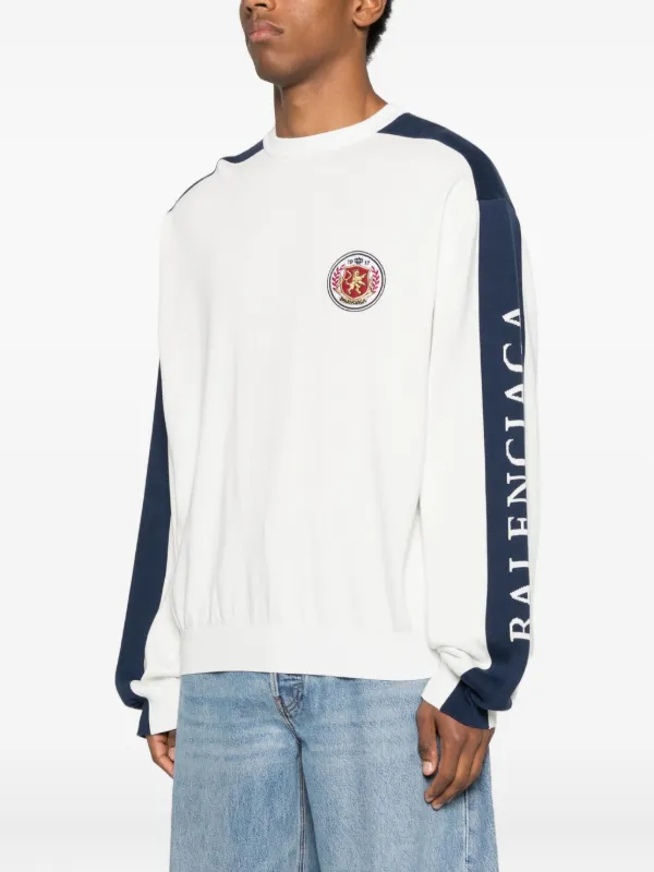 Balenciaga ロゴ セーター | ホワイト | FARFETCH JP