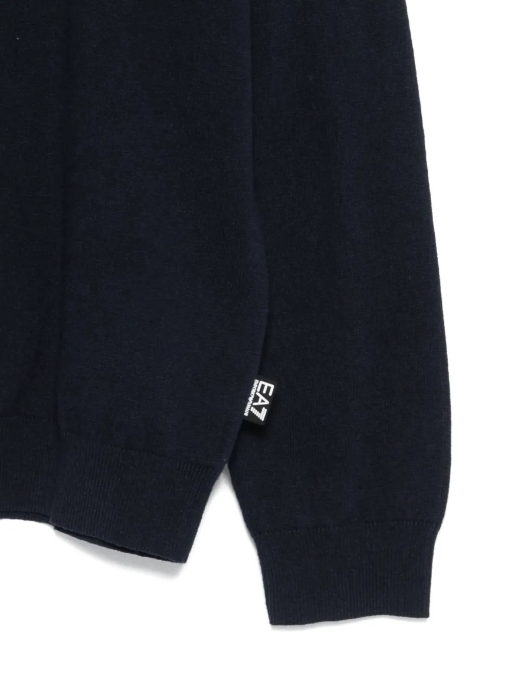 Ea7 Logo-patch Sweater In Blue