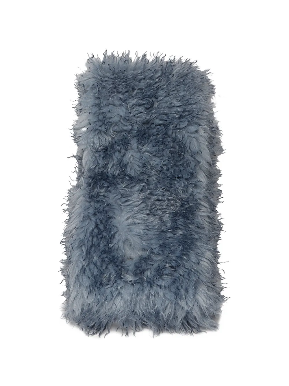 GANNI long pile alternative fur scarf - Grijs