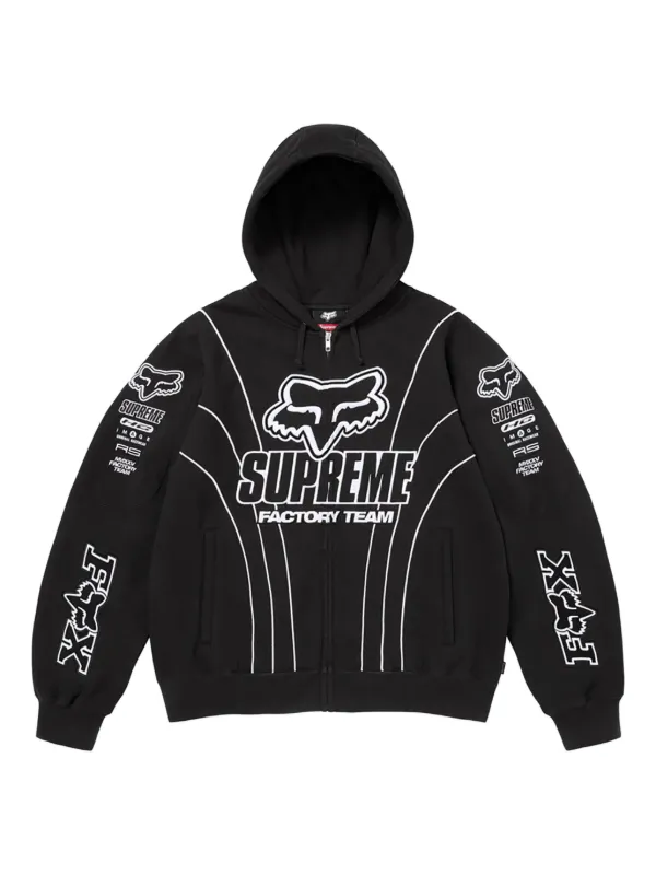 Supreme x Fox Racing® zip-up Hoodie | Black | FARFETCH