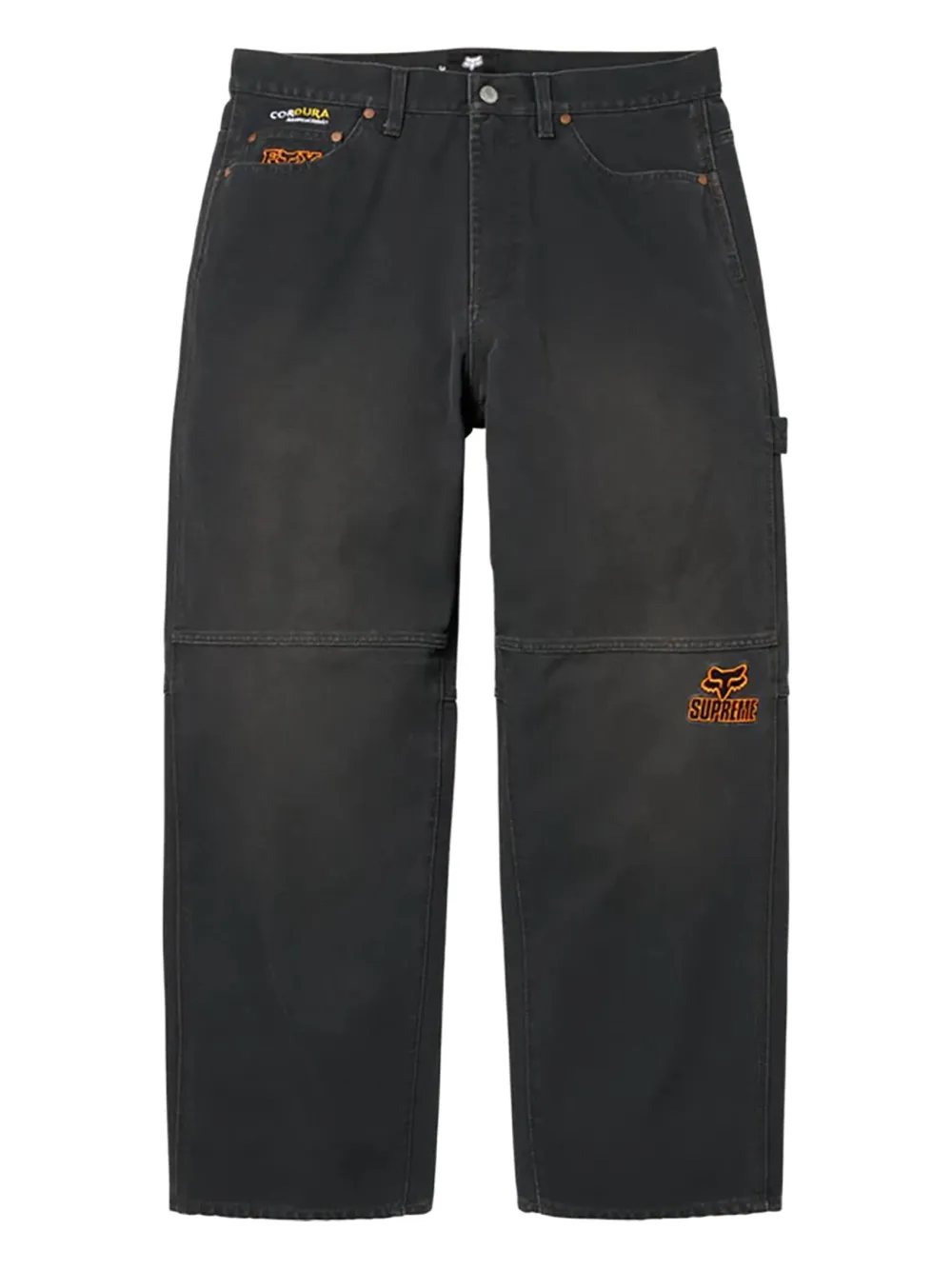 Supreme x Fox Racing® logo-detailed trousers | Black | Image 1