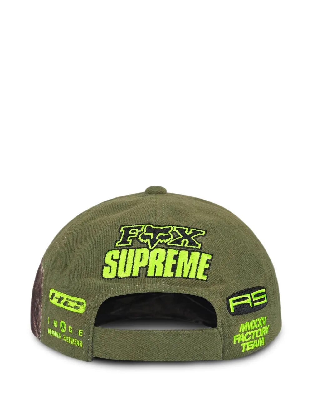 Supreme x Fox Racing pet met geborduurd logo - Groen