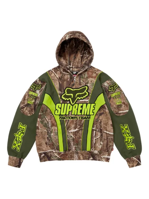 Supreme hoodie con cierre en colaboración con Fox Racing®