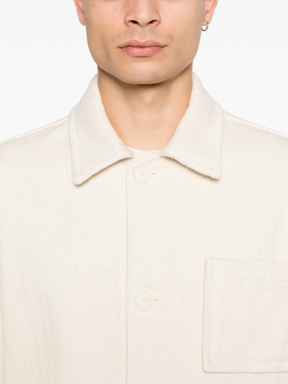 SANDRO Shirtjack met borstzak Beige