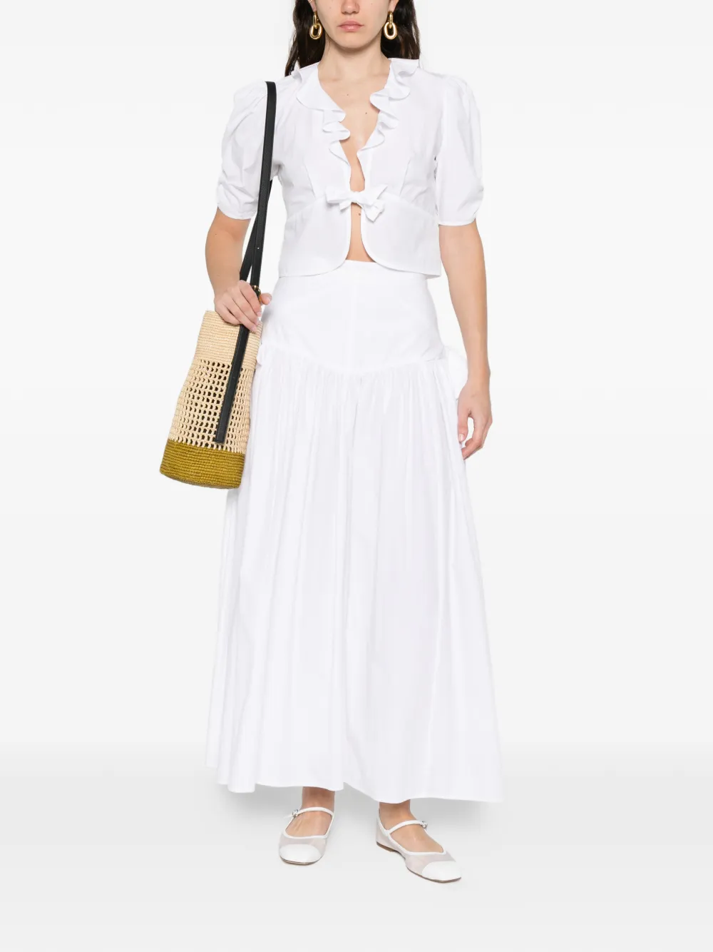SANDRO Zijden shirt Wit
