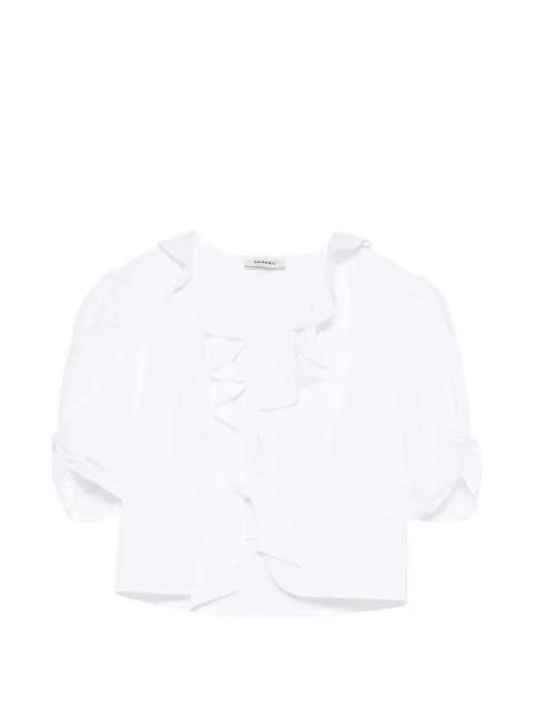 SANDRO blouse à col volanté