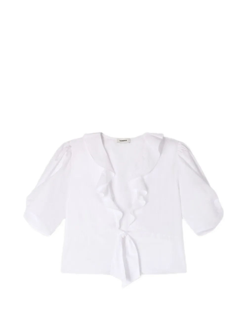 SANDRO Blusa con ruches - Bianco
