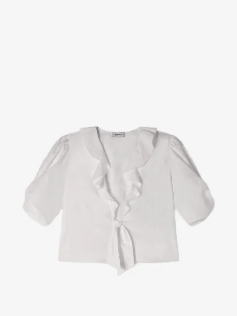 SANDRO ruffled crop top