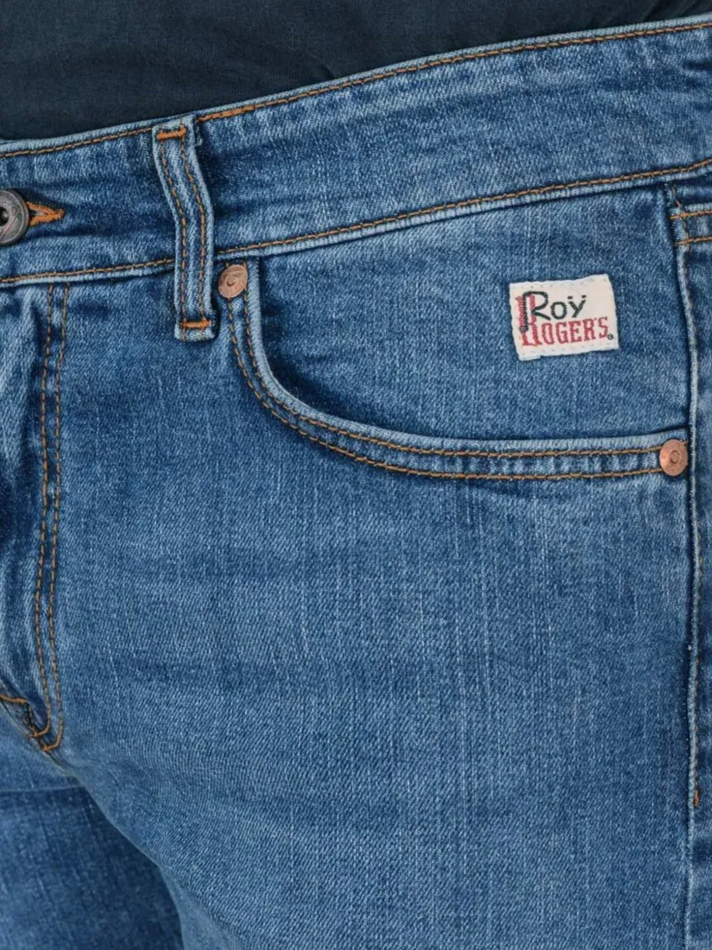 Roy Rogers logo-patch jeans Blauw