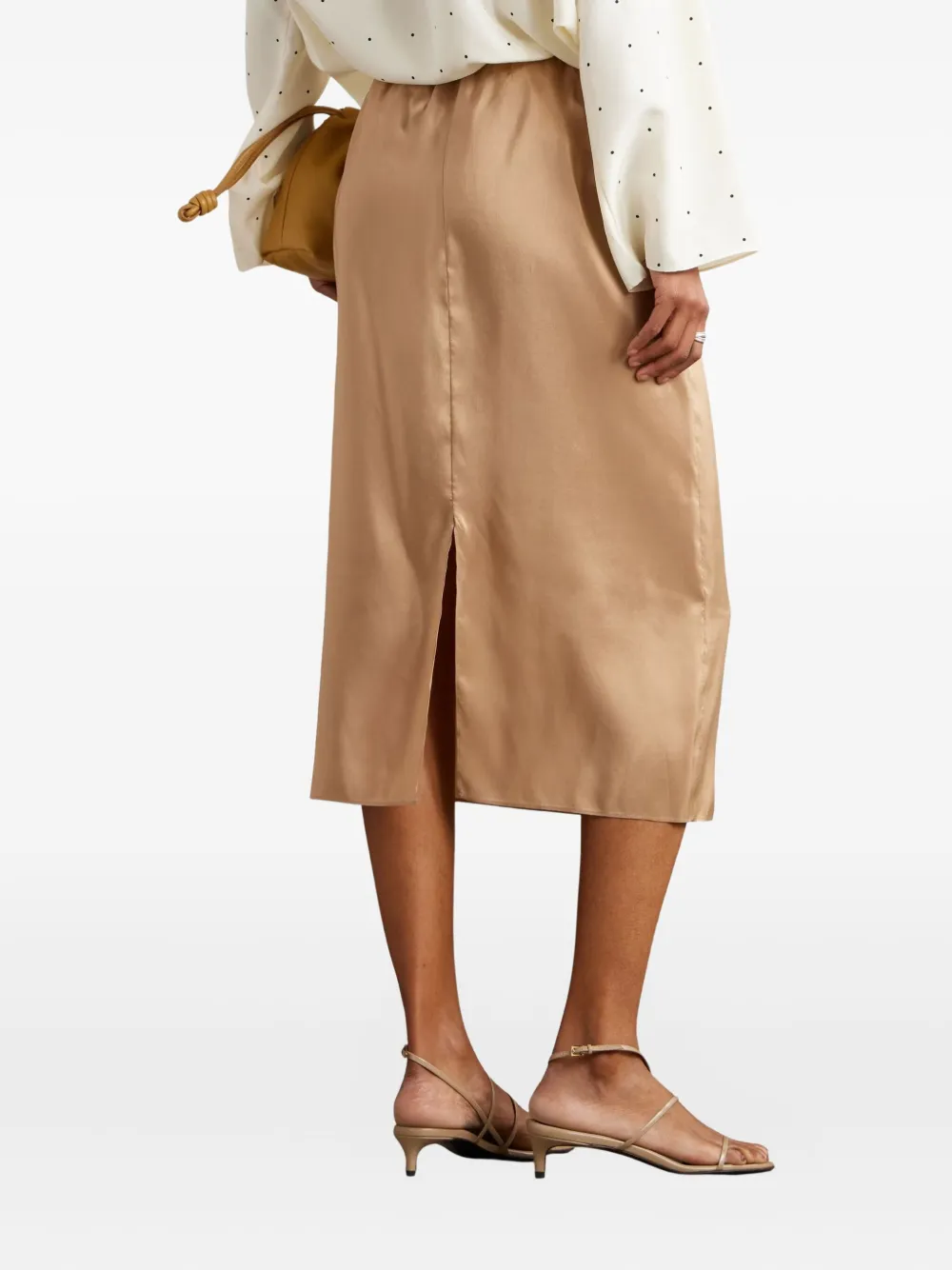 Carven Zijden rok - Beige