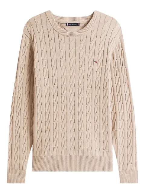 Tommy Hilfiger cable-knit logo sweater