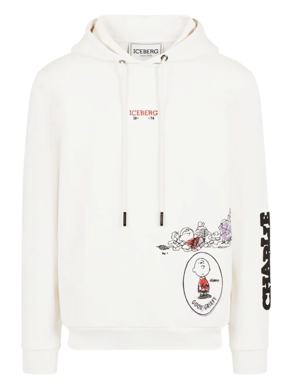 Iceberg logo-detail hoodie | Neutrals | Image 1