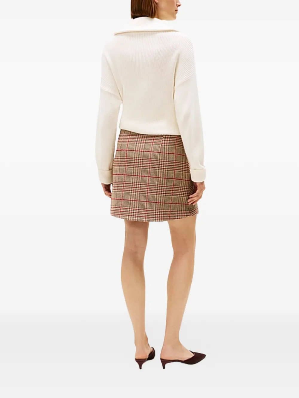 Tommy Hilfiger checked mini skirt - Roze