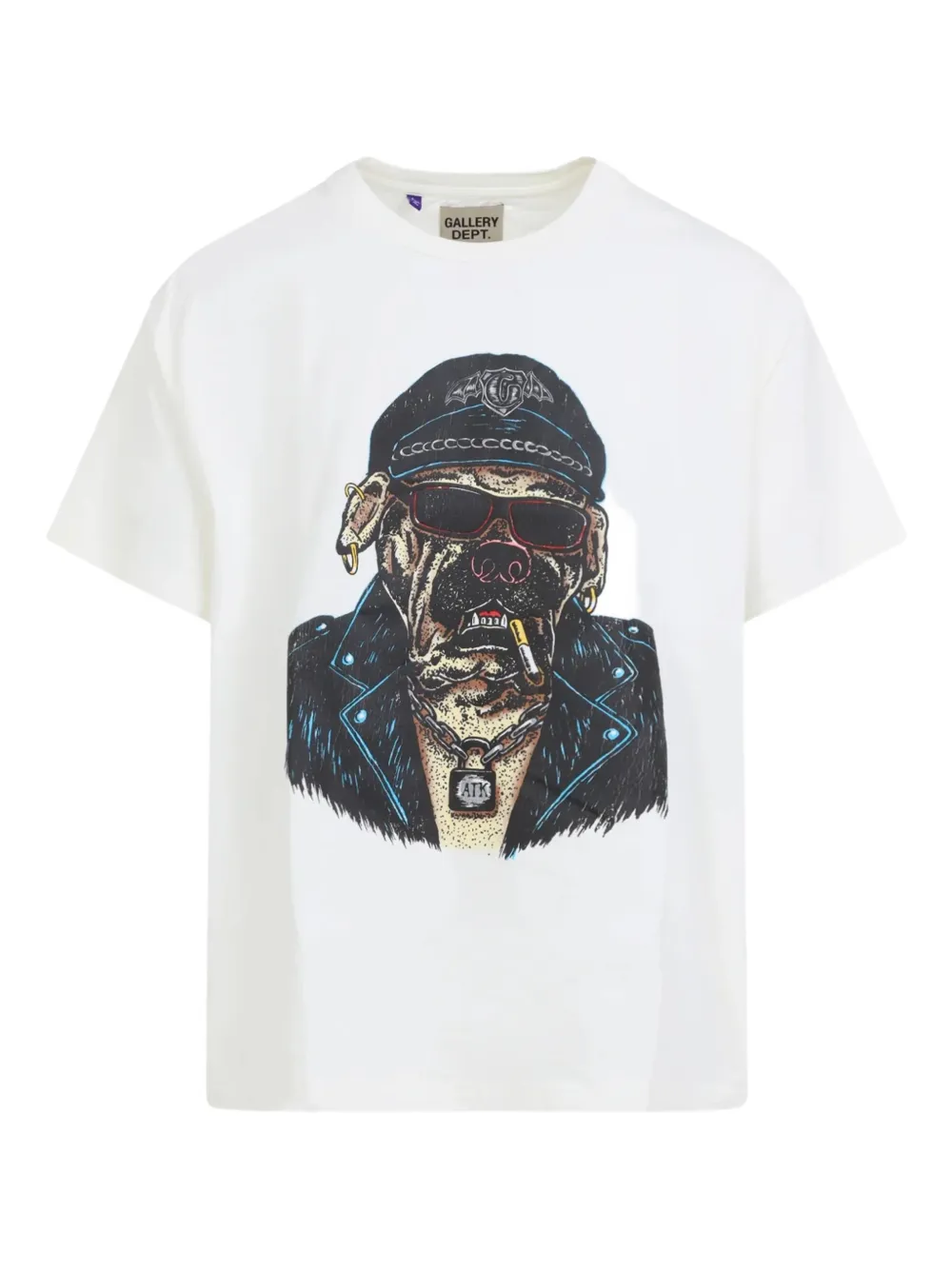 GALLERY DEPT. short-sleeved biker-dog T-shirt | White | Image 1