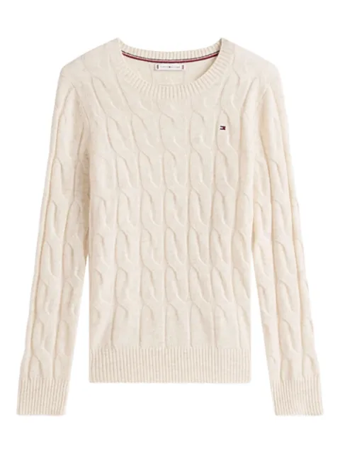 Tommy Hilfiger cable-knit logo-detail sweater