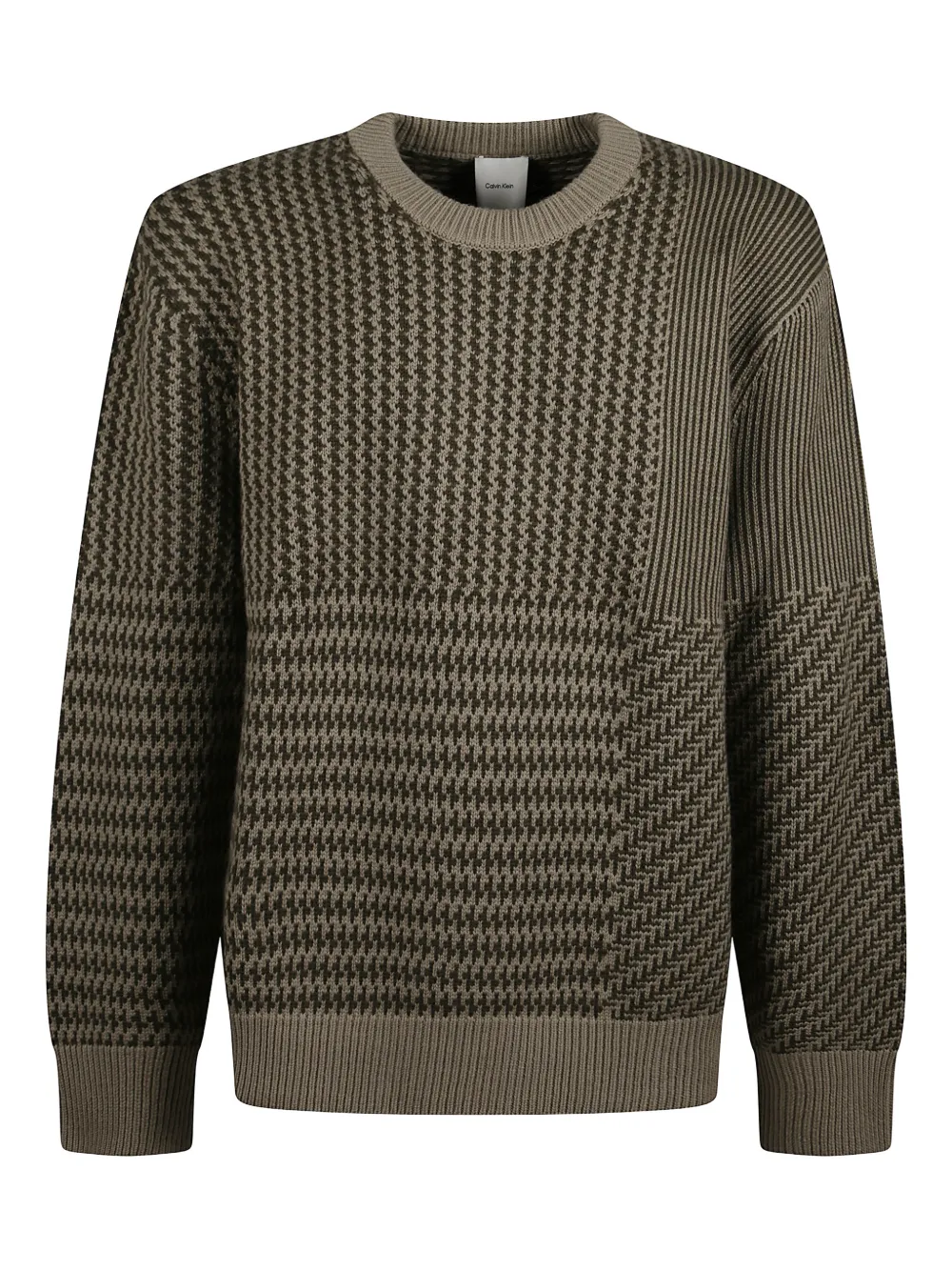 Calvin Klein patterned crew-neck sweater | Green | Image 1