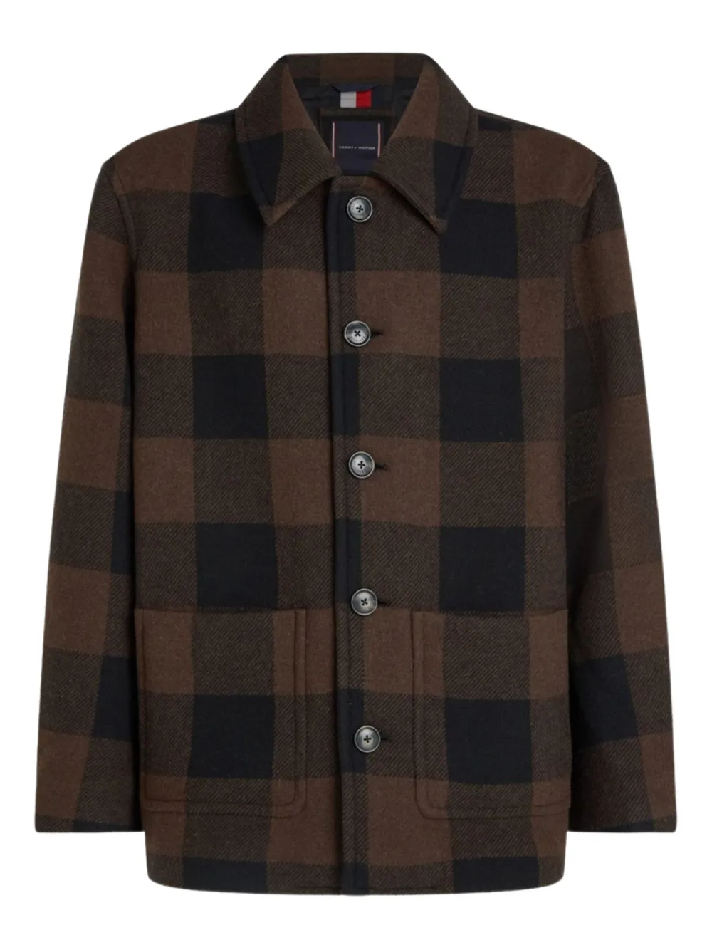 Tommy Hilfiger checked buttoned jacket | Brown | Image 1