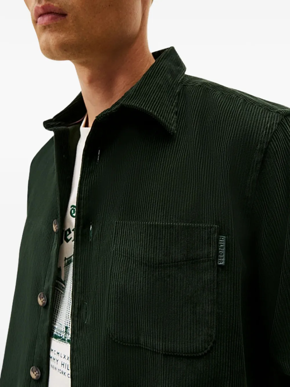 Tommy Hilfiger Relaxed Fit Shirt Chest Pocket In Green