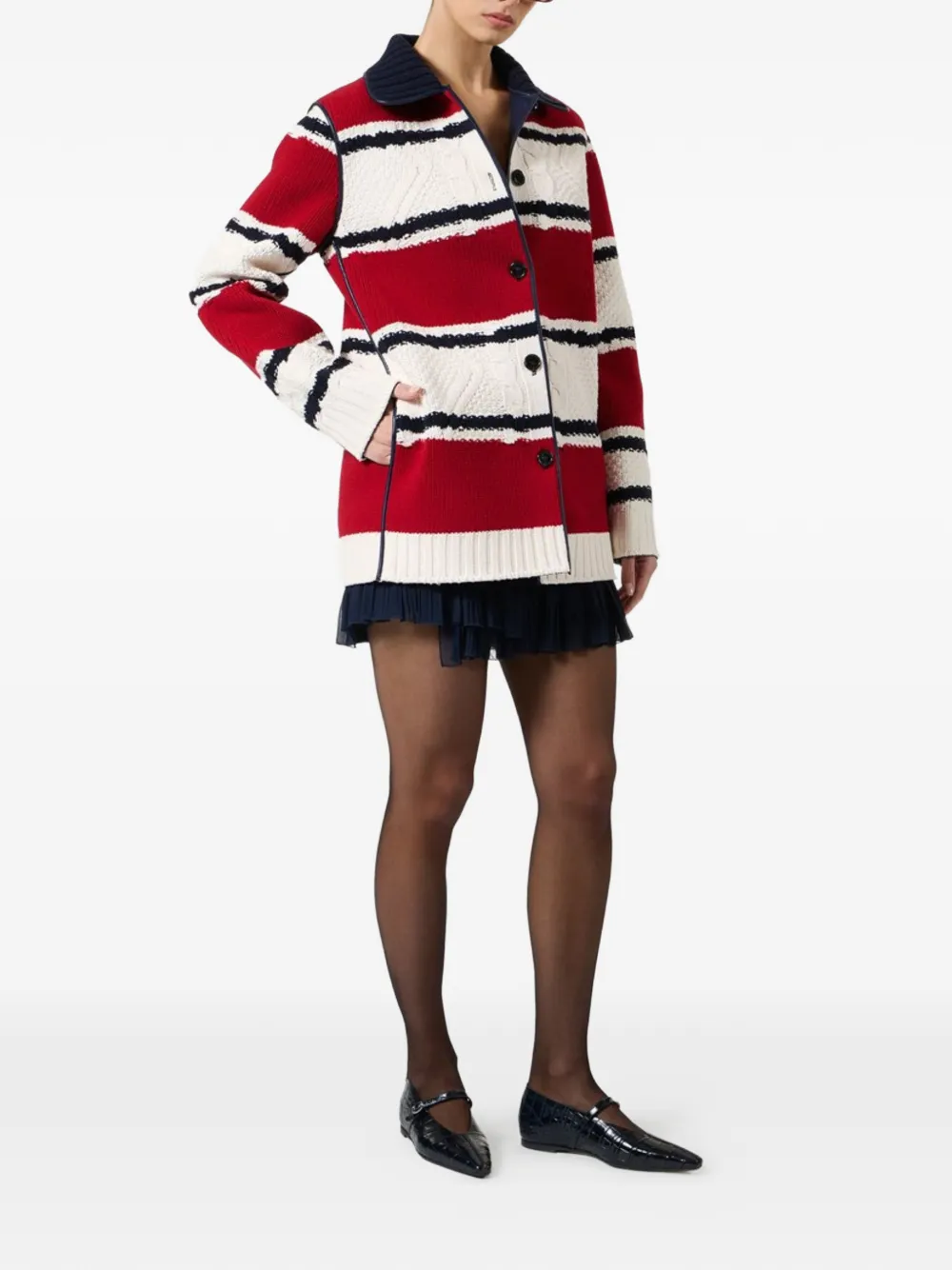 Iceberg striped button coat | Single Breasted Coats | Image 2