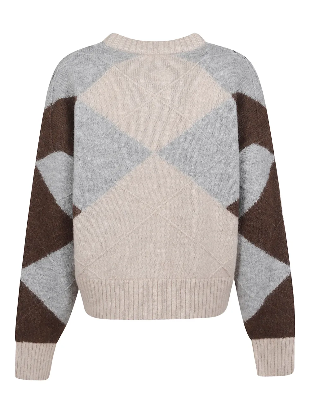 Tommy Hilfiger Argyle Knitted Sweater In Gray